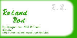 roland mod business card