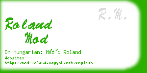 roland mod business card